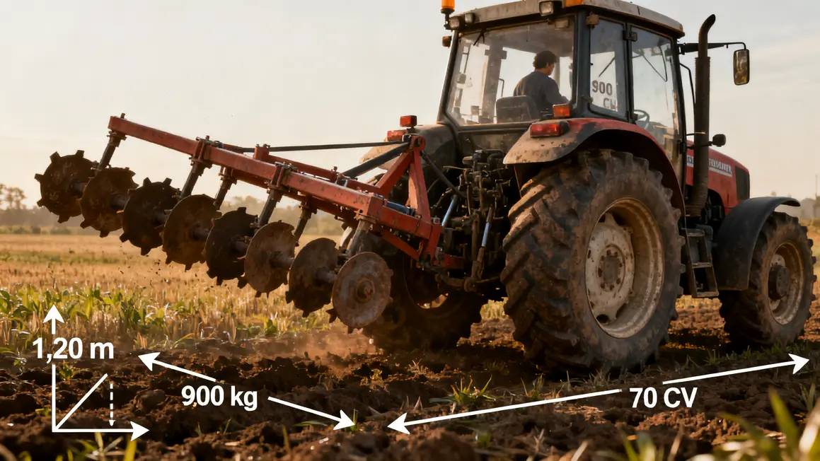 herse rotative poids stabilite materiel agricole