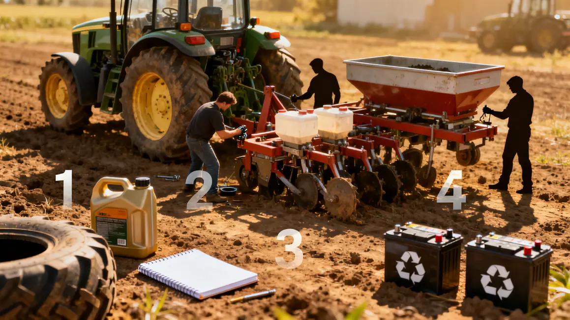 materiel agricole entretien graissage tracteur semoir epandeur