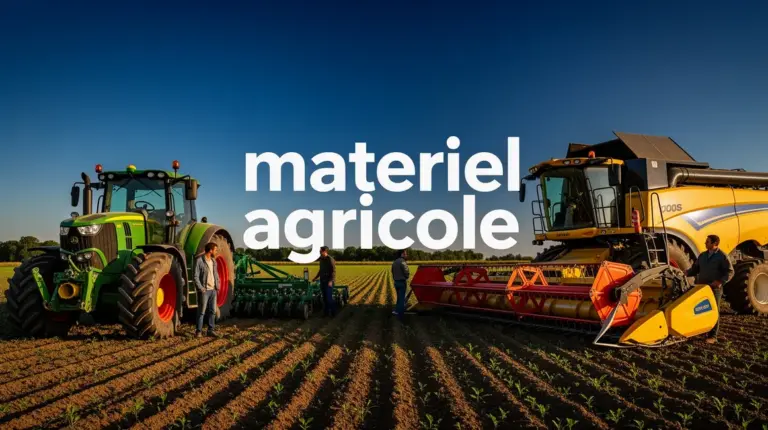 materiel agricole tracteur semoir moissonneuse champ