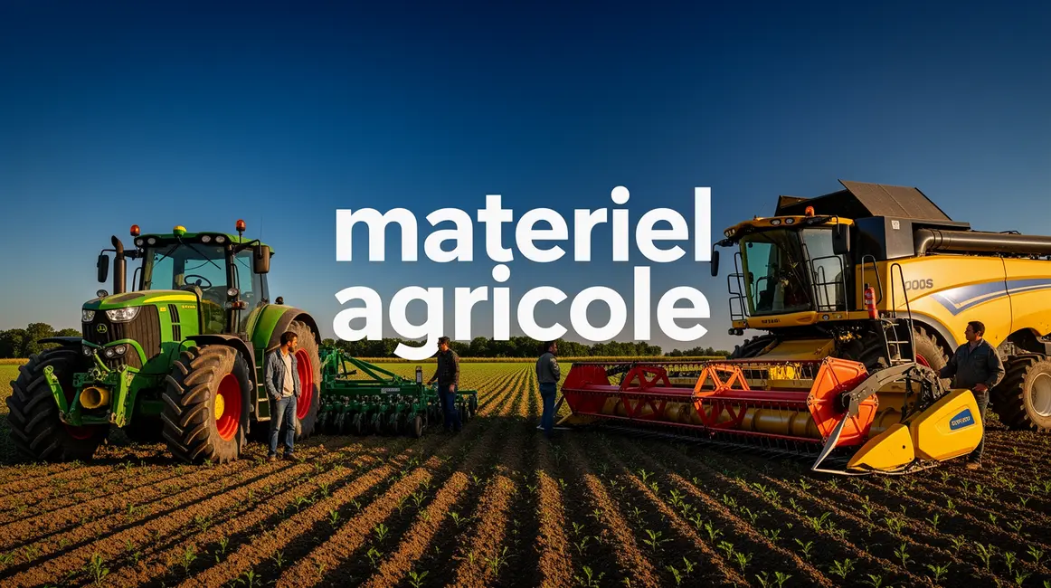materiel agricole tracteur semoir moissonneuse champ