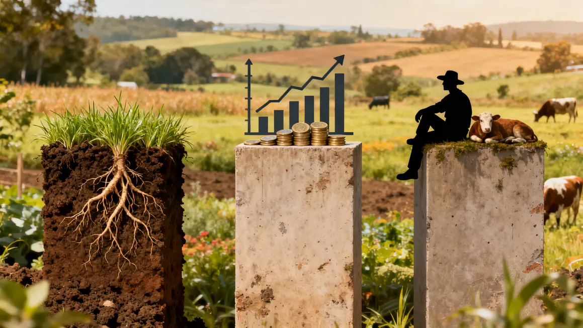 Trois piliers elevage durable : sol, economie, societe