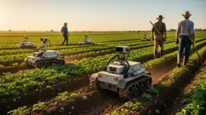 robotique agricole petits robots champ moderne