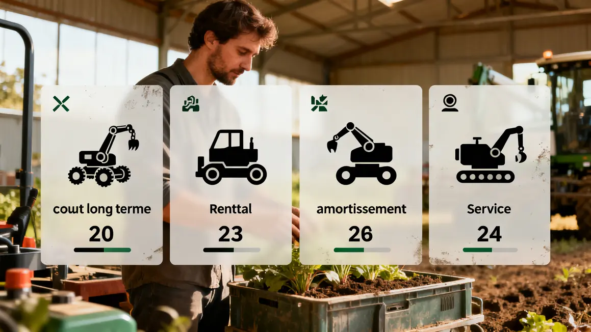 Tableau de bord des modèles économiques robotique agricole