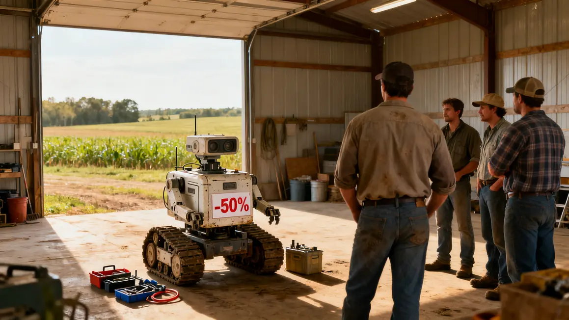 robot agricole occasion coût mutualisation hangar