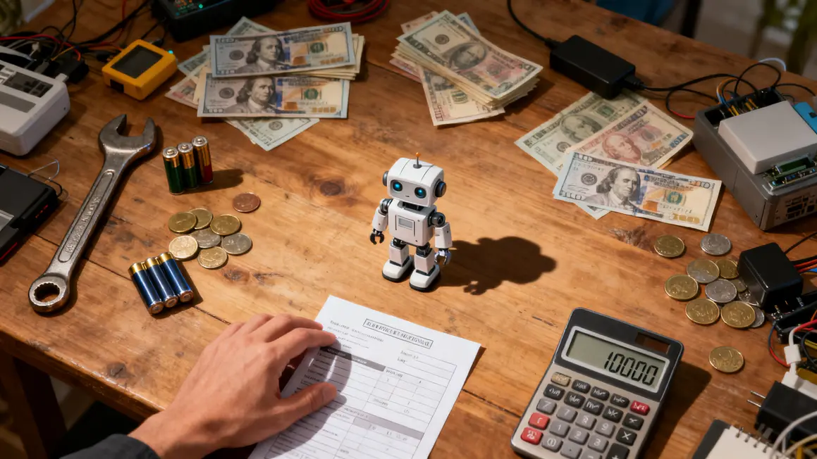 table cout robot agricole budget calcul accessoires