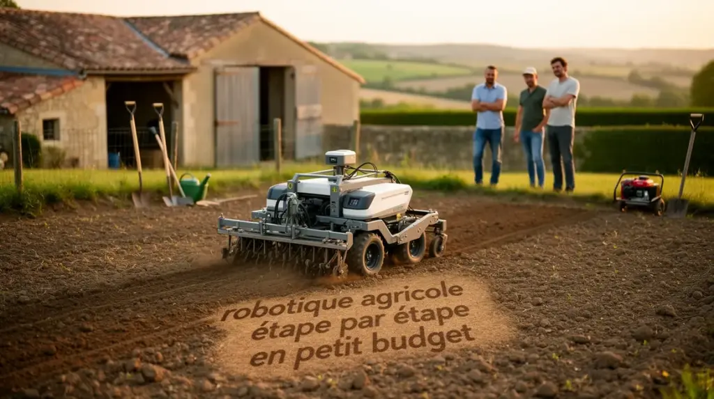 robot agricole desherbage semis sur petite parcelle budget optimise