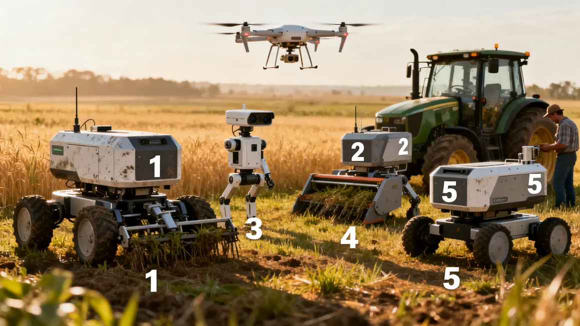 cinq robots agricoles categories robotique agricole