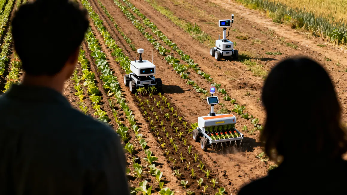 robots agricoles realisant des taches de desherbage surveillance semis