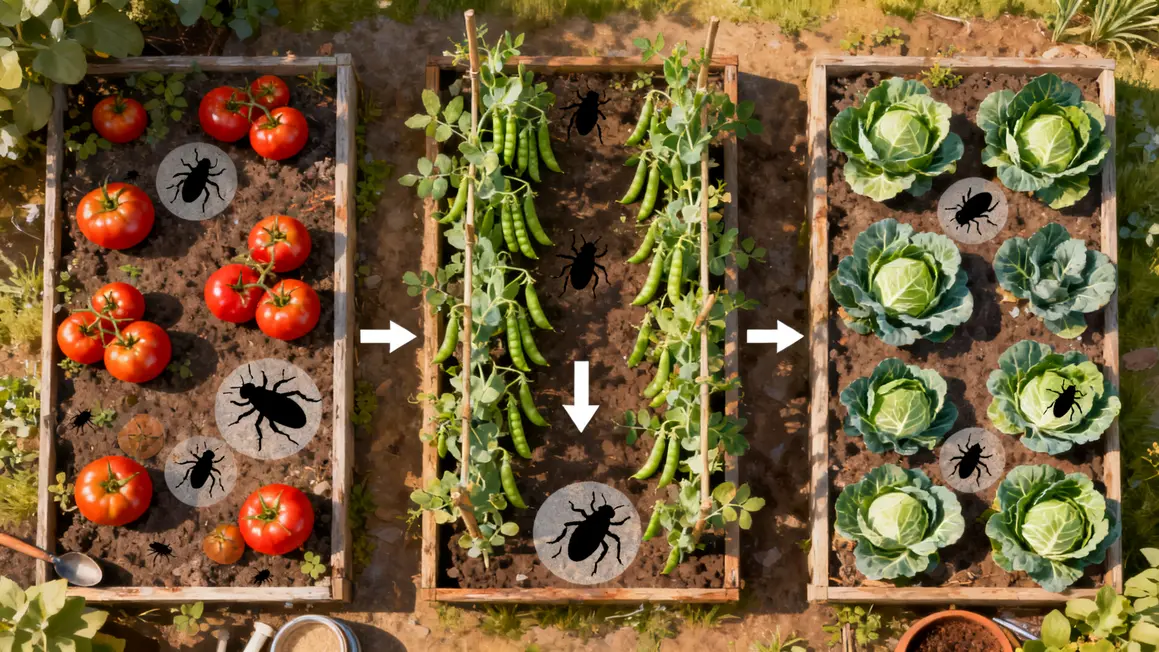 Rotation cultures trois parcelles potager sain