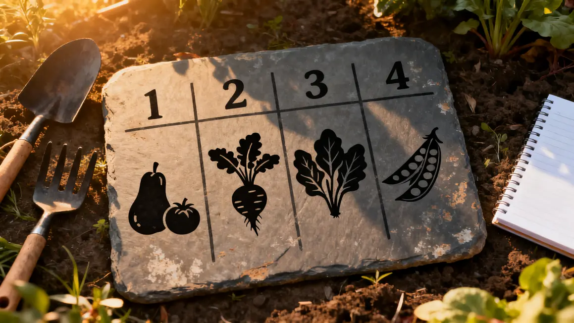 Tableau ardoise rotation des cultures petit budget
