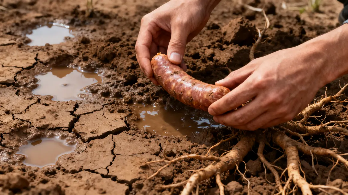 sol argileux test boudin racines croûte flaques