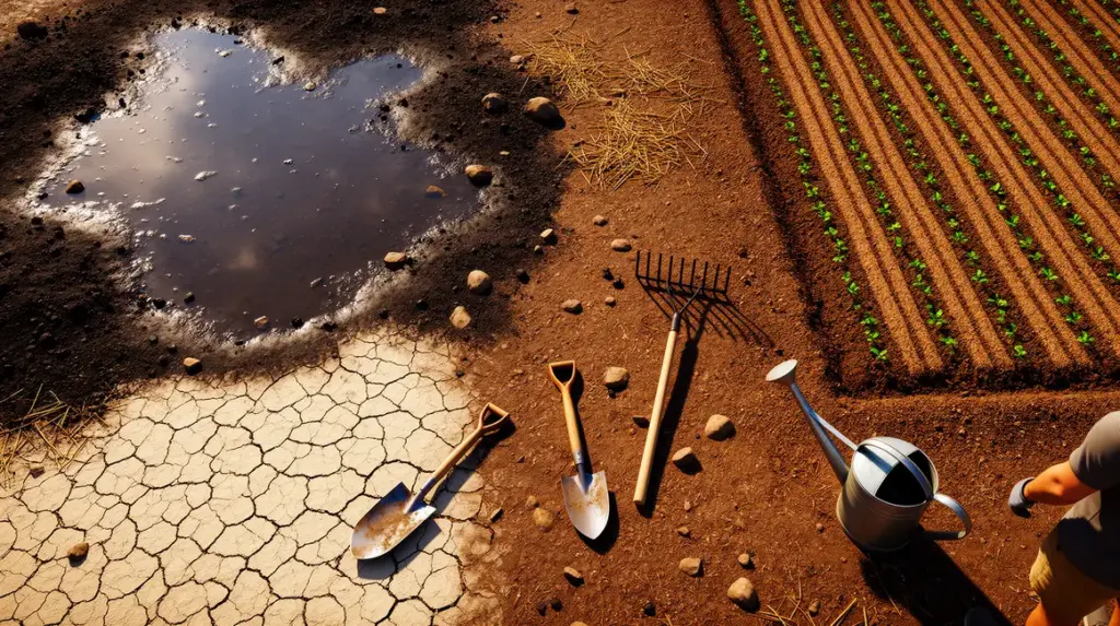 sol argileux jardin humidite fissures outils