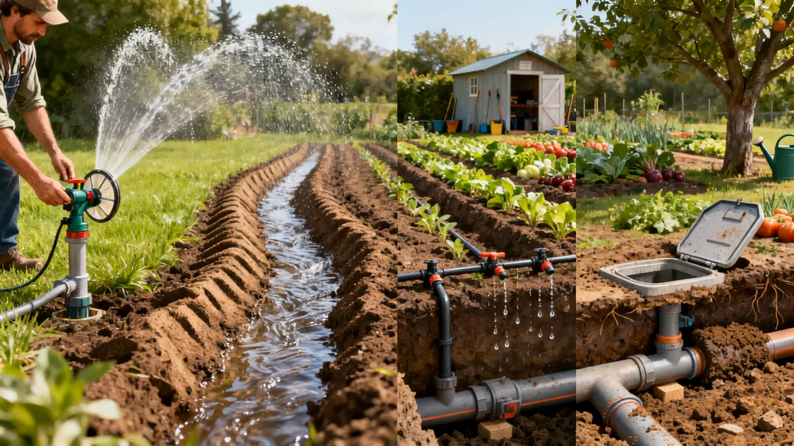 tableau visuel techniques irrigation agricole modernes