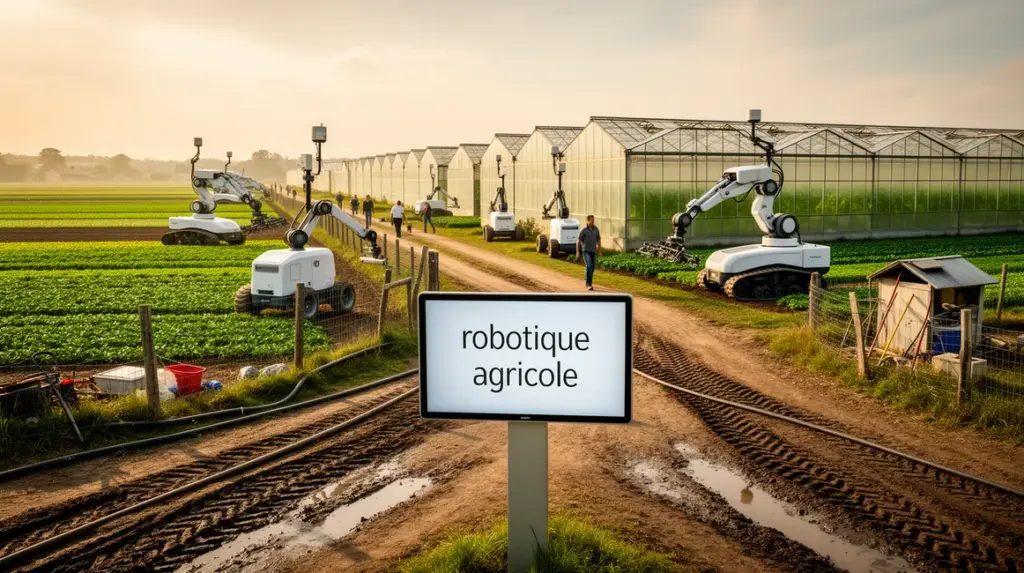 Robotique agricole exploitation moderne robots champs serres