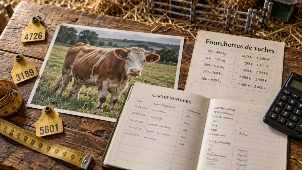 Combien coute une vache : fourchette de prix 700 à 10 000 €