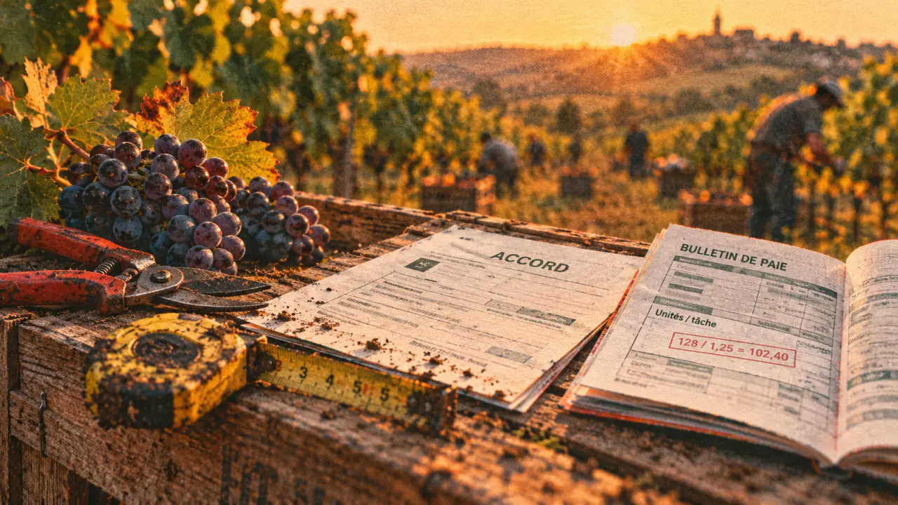 Contrat de travail à la tâche en viticulture : paie et unités de travail