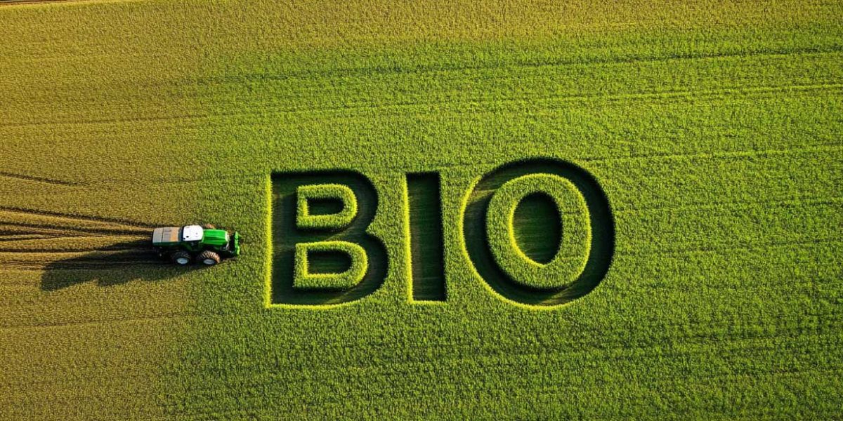 Culture agricole bio dans un champ français