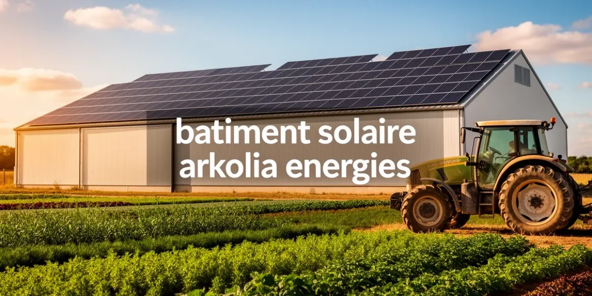 Hangar agricole moderne Arkolia Energies panneaux solaires