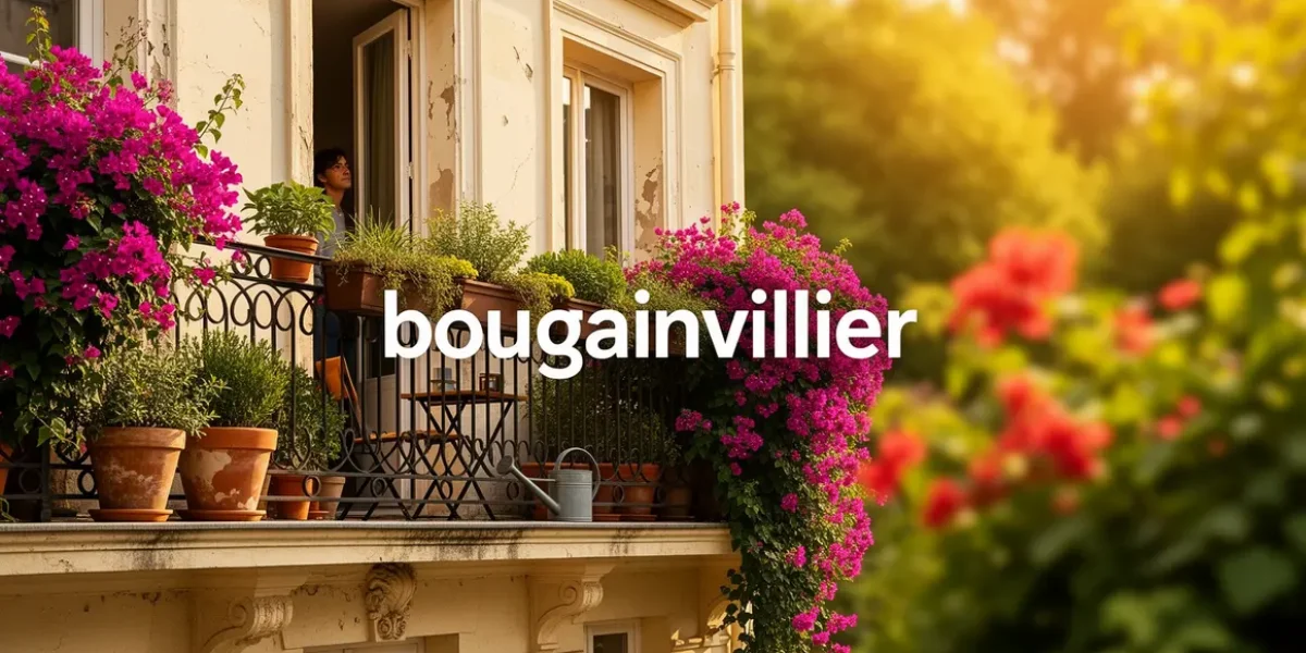 bougainvillier cascade fleurs balcon soleil France