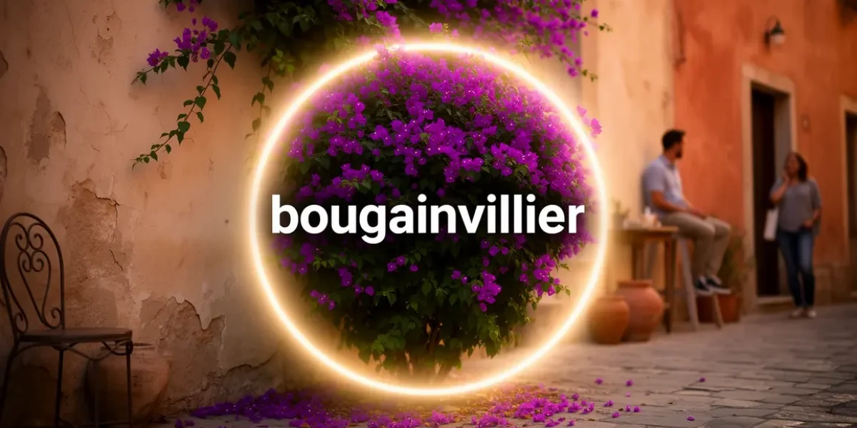 Bougainvillier violet floraison intense cadre mediterraneen