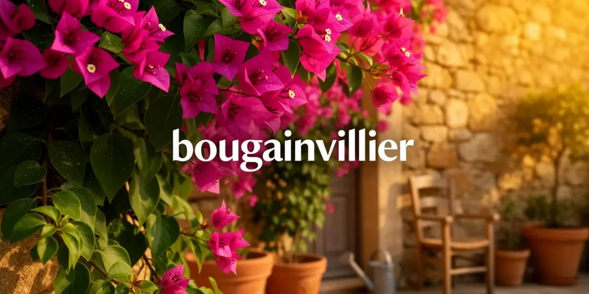 bougainvillier en floraison jardin mediterraneen