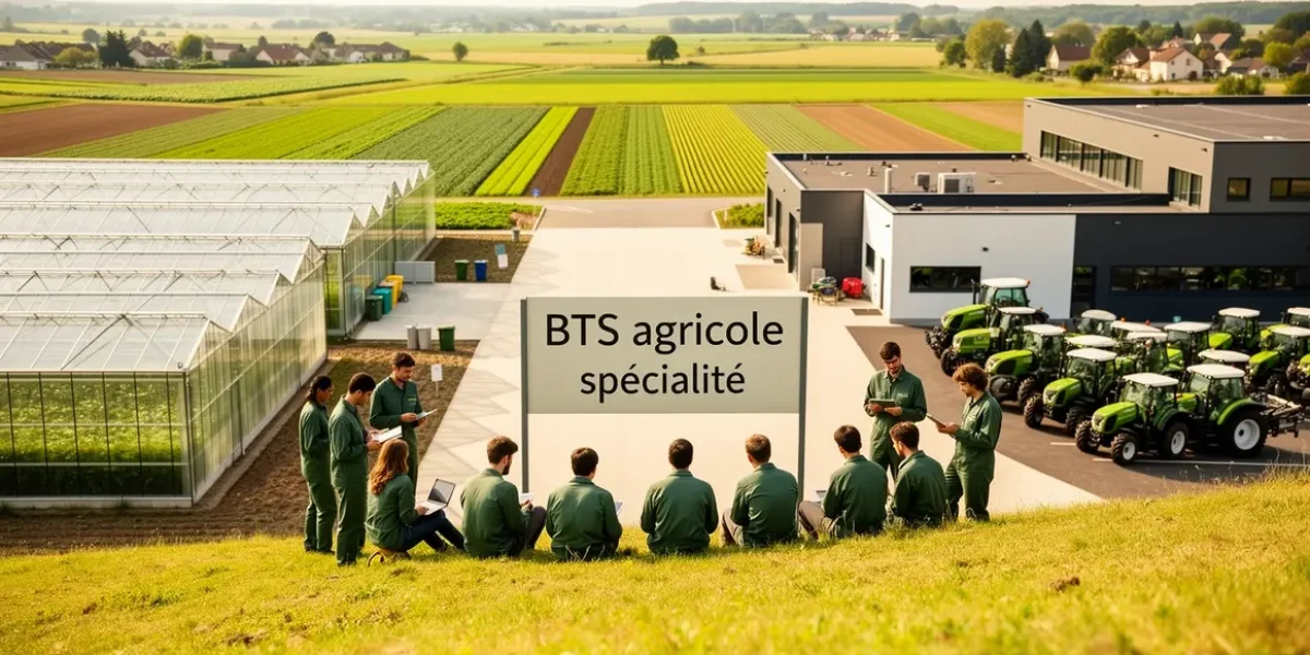 Campus moderne BTS agricole spécialité étudiants en formation