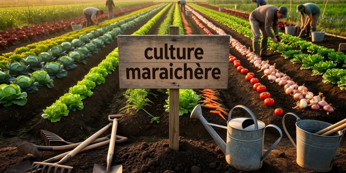 champ maraichere culture maraichere legumes outils matin