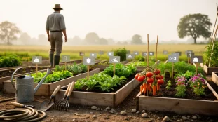 petit potager outils simples planches légumes culture maraichere
