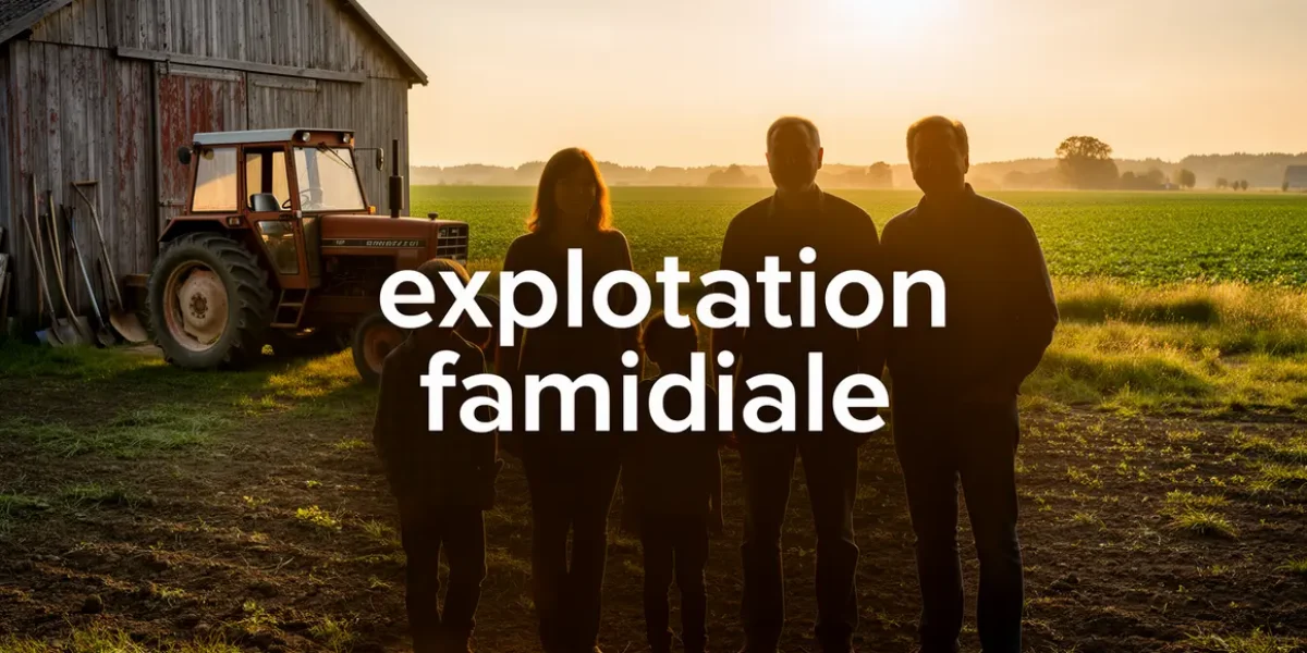 Exploitation familiale avec ferme, générations, transmission en agriculture