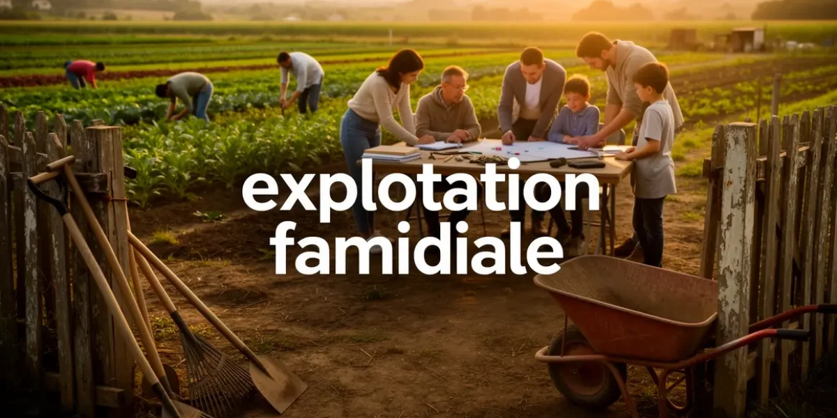 Exploitation familiale petit budget champs outils famille