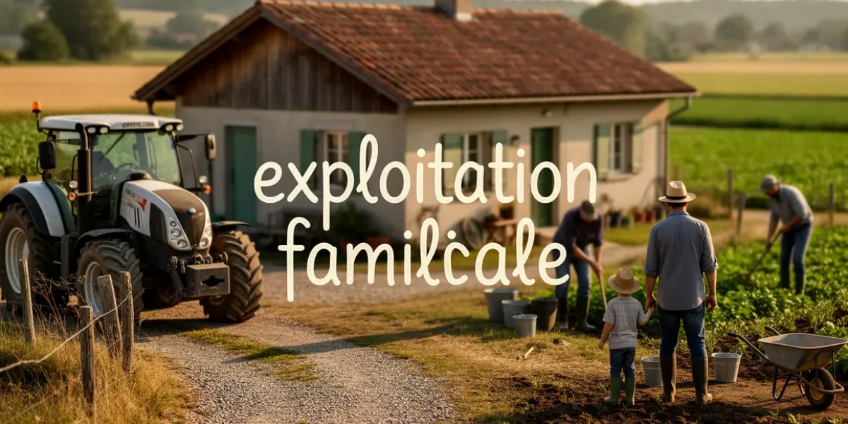 exploitation familiale maison rurale membres famille champs