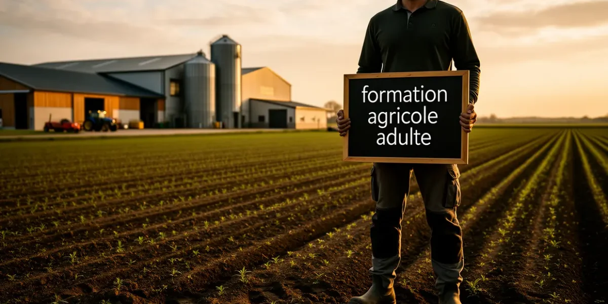 formation agricole adulte ferme moderne étudiant pancarte