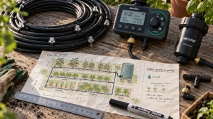 Goutte a goutte jardinage : réglage du bon débit avant programmateur