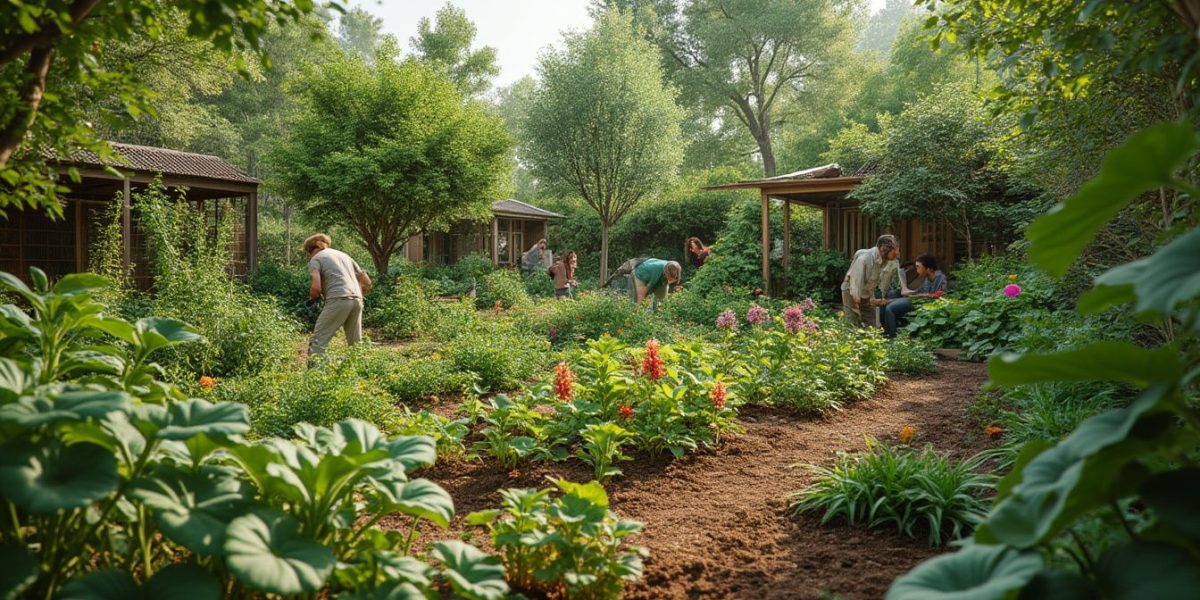 Élèves étudiant l'agriculture à l'école française
