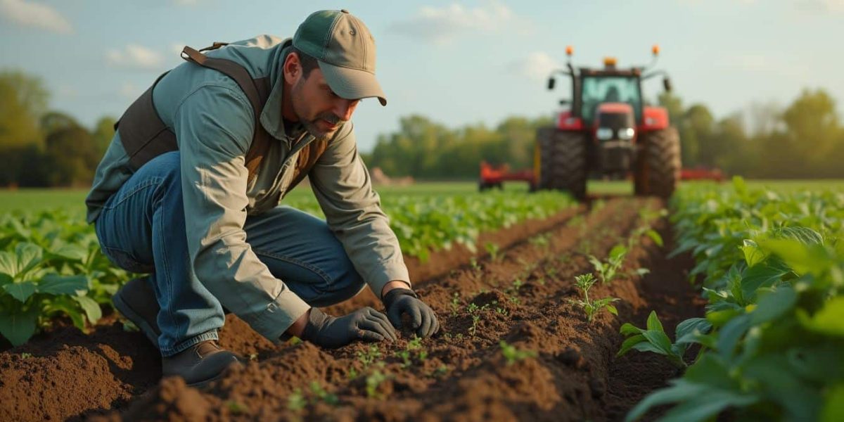 Étudiants apprenant l'agriculture à l'école française