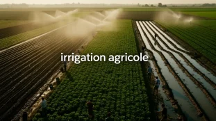 champ irrigue differents systemes irrigation agricole
