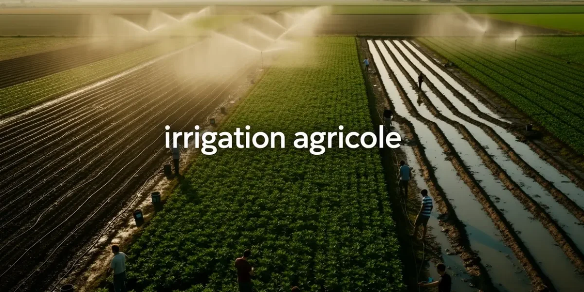 champ irrigue differents systemes irrigation agricole