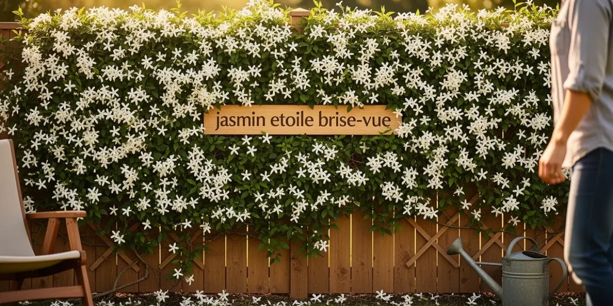 jasmin étoilé en fleurs pour brise-vue