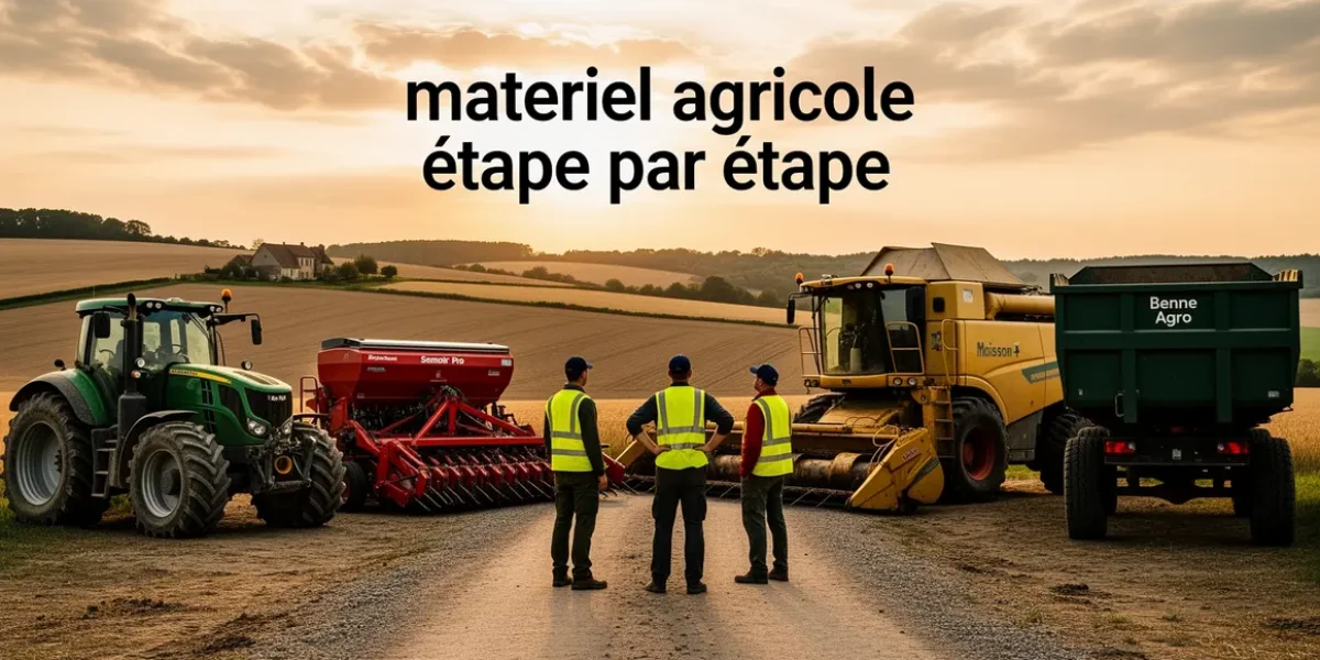 materiel agricole étap par étape sur ferme moderne
