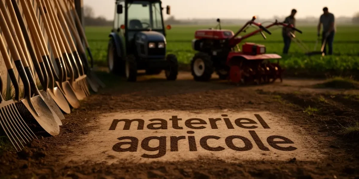 materiel agricole champ tracteur motoculteur outils silhouettes