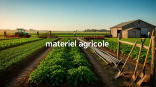 image materiel agricole ferme diversifiee outils machines parcelles