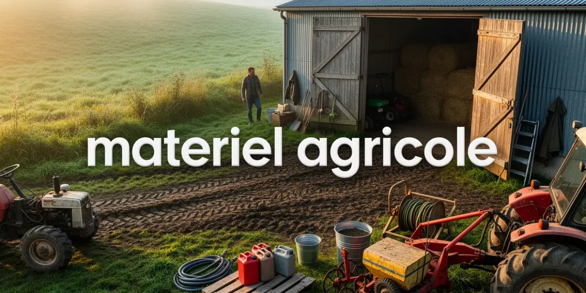matériel agricole champ hangar outils matin dynamique