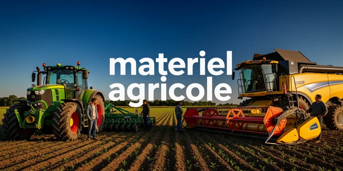 materiel agricole tracteur semoir moissonneuse champ