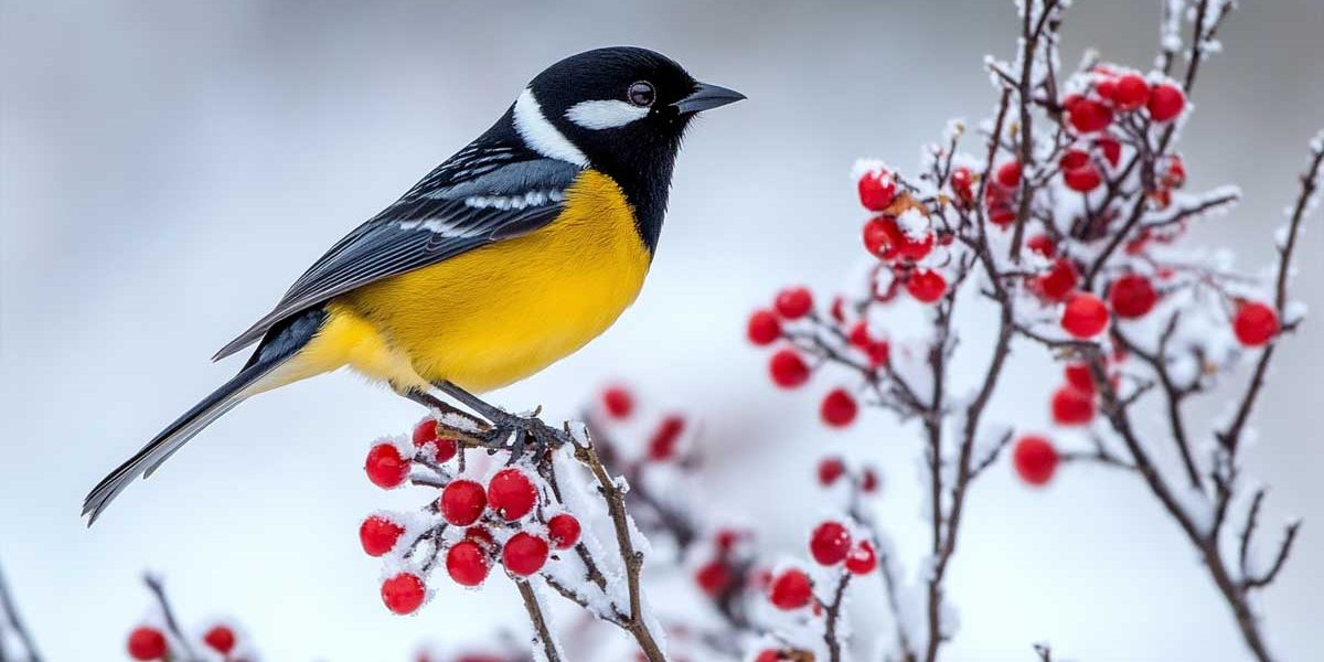 oiseau au jardin en hiver