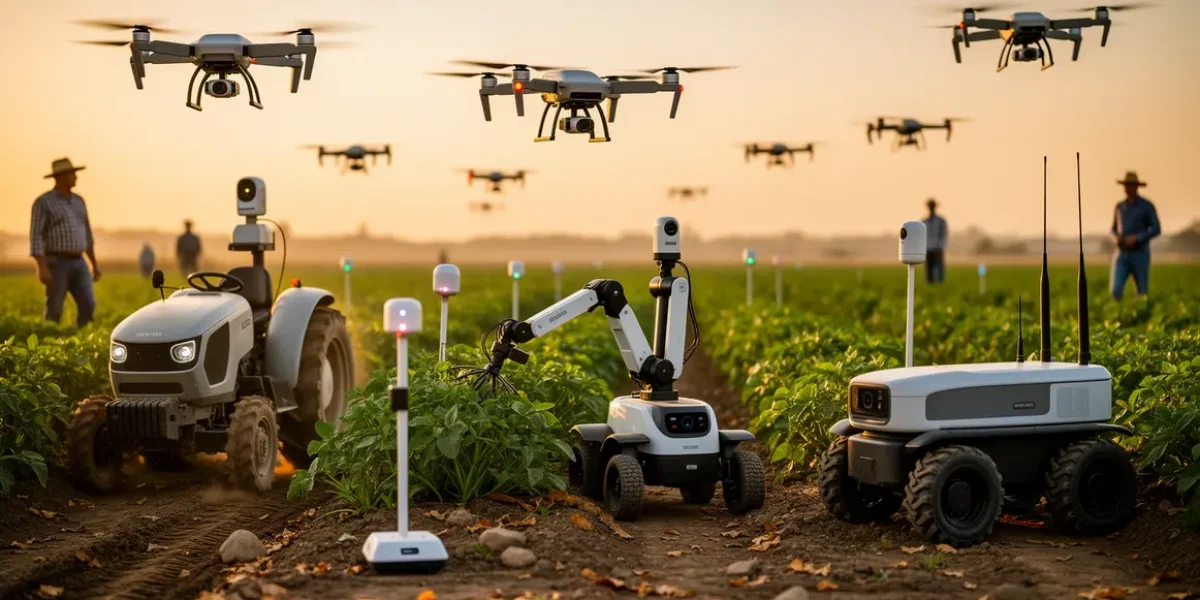 robots drones capteurs champ moderne 2026