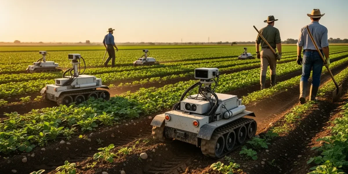 robotique agricole petits robots champ moderne