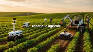 robots agricoles autonomes en action parmi les cultures