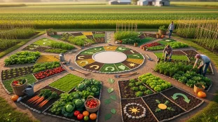 Vue rotation des cultures parcelles potager cycle