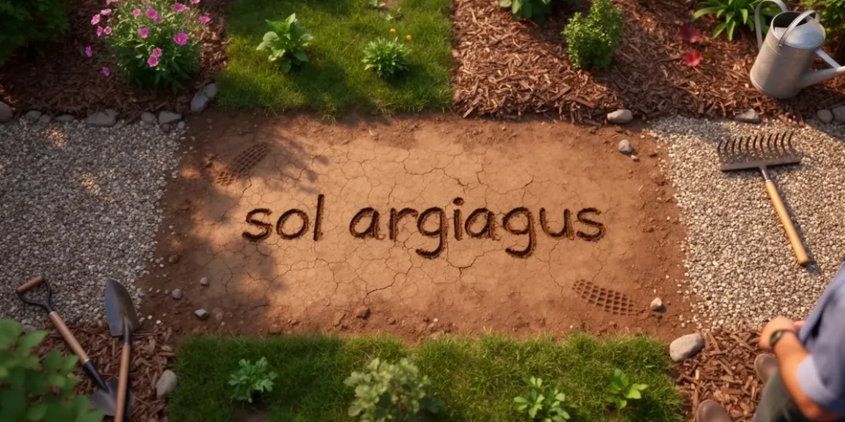 vue aerienne sol argileux jardin textures photorealiste