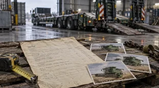 Transport materiel agricole : gabarit et remorque pour charger une moissonneuse-batteuse